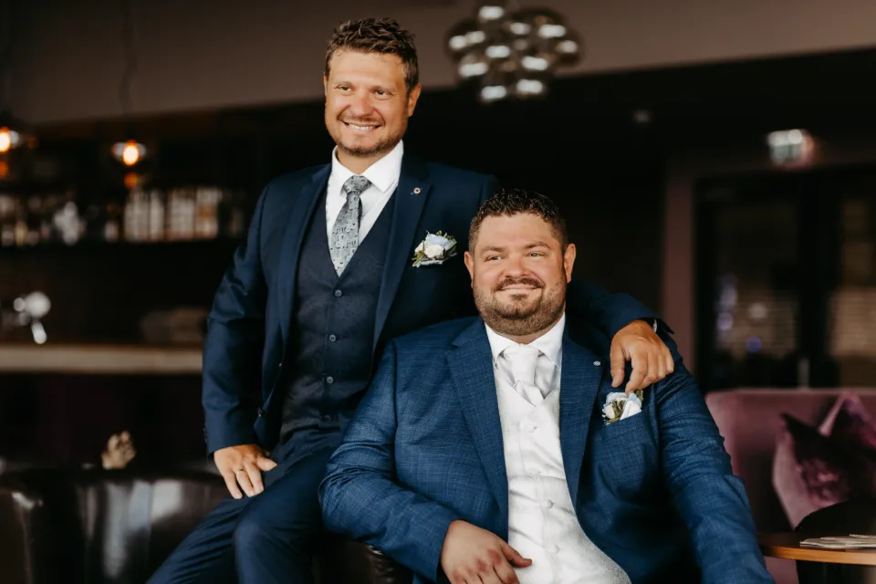 gelände oder blick im abendlicht bei einer Hochzeit